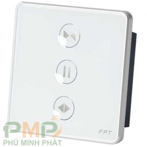 Công tắc điều khiển rèm cửa trắng vuông bluetooth FPT Smart Home
