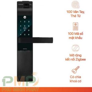 Khóa cửa vân tay Yale tay cầm màu đen YDM7116A