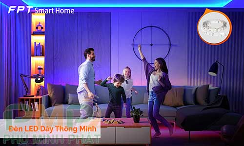 Lắp đặt đèn led dây thông minh FPT Smart Home cho phòng khách Lắp đặt đèn led dây thông minh FPT Smart Home cho phòng khách