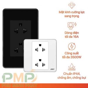Ổ cắm mặt kính âm tường FPT Smart Home