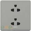 Ổ cắm mặt kính âm tường màu stone gray vuông FPT