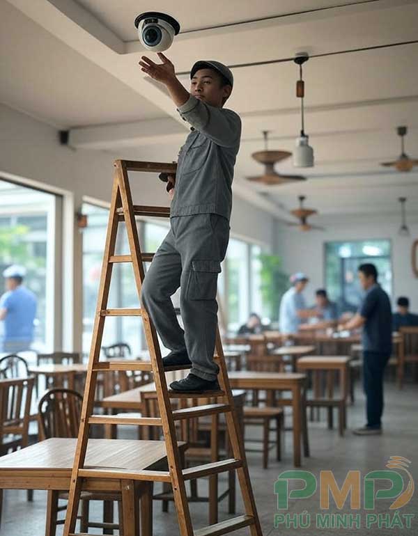 Thi công lắp đặt camera cho quán cà phê tại Đức Trọng Lâm Đồng Thi công lắp đặt camera cho quán cà phê tại Đức Trọng Lâm Đồng