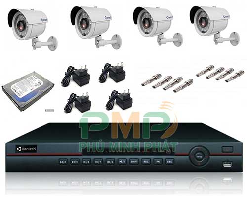 Bộ sản phẩm camera Analog đầy đủ