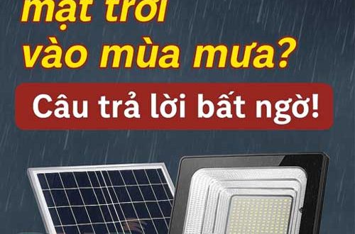 Có nên dùng đèn năng lượng mặt trời vào mùa mưa không