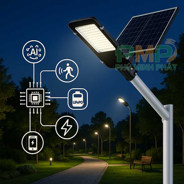Đèn năng lượng mặt trời công nghệ mới Đèn năng lượng mặt trời công nghệ mới