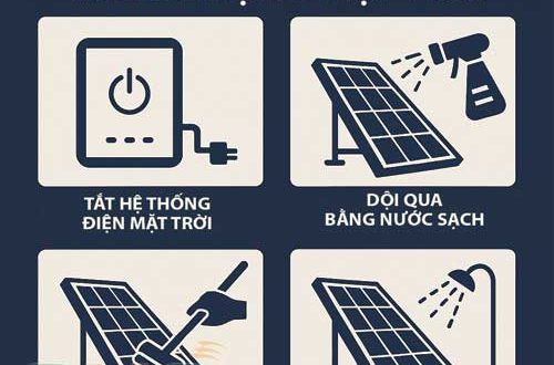 Hướng dẫn vệ sinh tấm pin năng lượng mặt trời