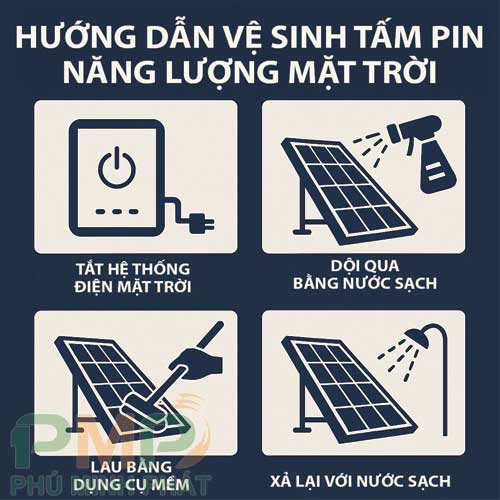 Hướng dẫn vệ sinh tấm pin năng lượng mặt trời