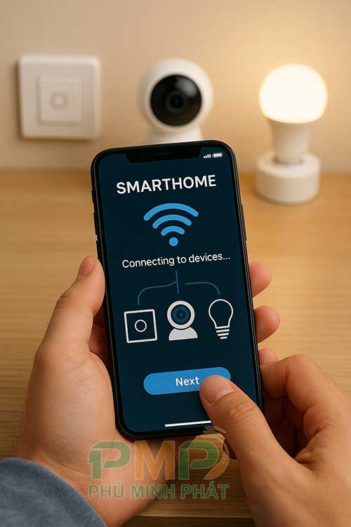 Kết nối điện thoại thông minh với thiết bị Smarthome