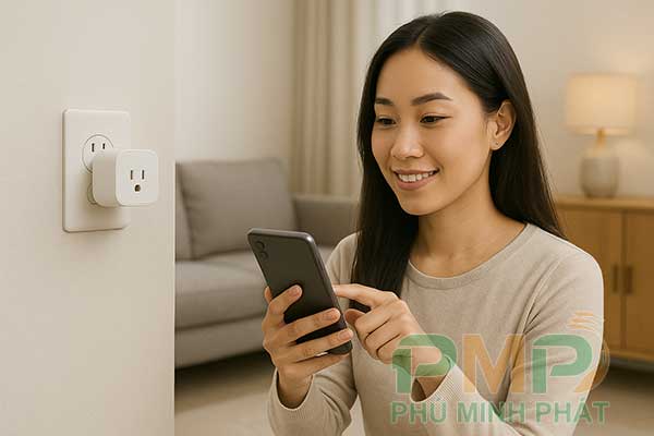 Kết nối ổ cắm thông minh với điện thoại smartphone