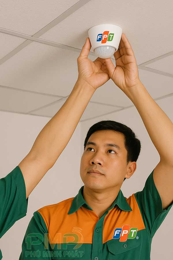 Lắp đặt cảm biến chuyển động âm trần