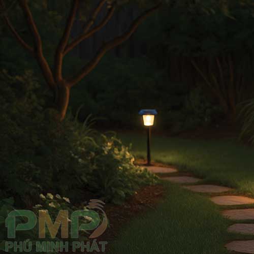 Lắp đặt đèn cắm đất cho sân vườn ở Đức Trọng - Lâm Đồng