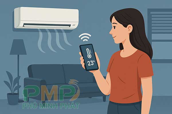 Điều khiển điều hòa bằng điện thoại