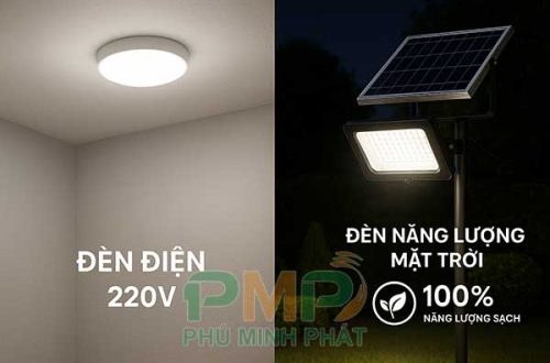 So sánh đèn năng lượng mặt trời và đèn điện truyền thống