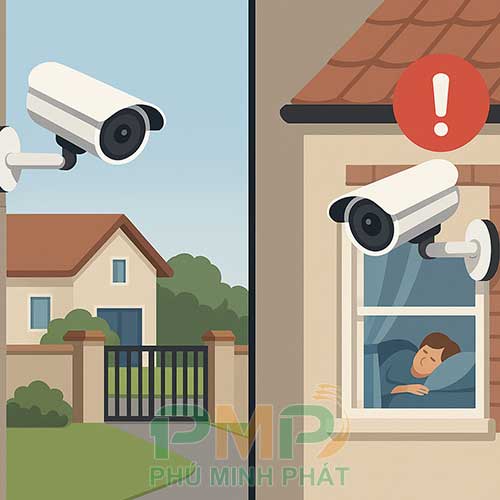 Vị trí lắp đặt camera đúng