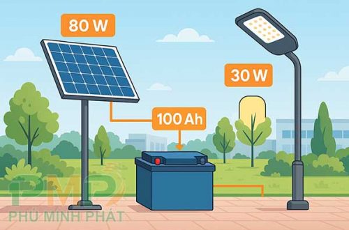 Cách tính công suất đèn năng lượng mặt trời