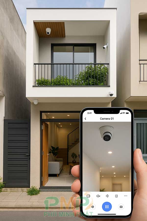 Lắp đặt camera an ninh cho nhà 2 tầng