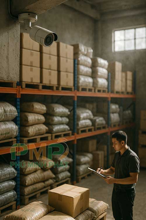 Lắp đặt camera cho nhà kho ở Đức Trọng