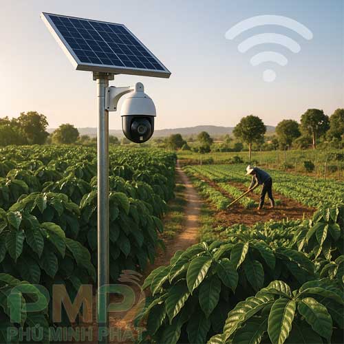 Lắp đặt camera năng lượng mặt trời cho rẫy cà phê