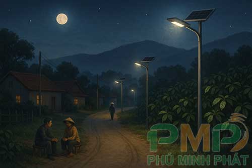 Lắp đặt đèn đường năng lượng mặt trời vùng nông thôn Lâm Đồng Lắp đặt đèn đường năng lượng mặt trời vùng nông thôn Lâm Đồng