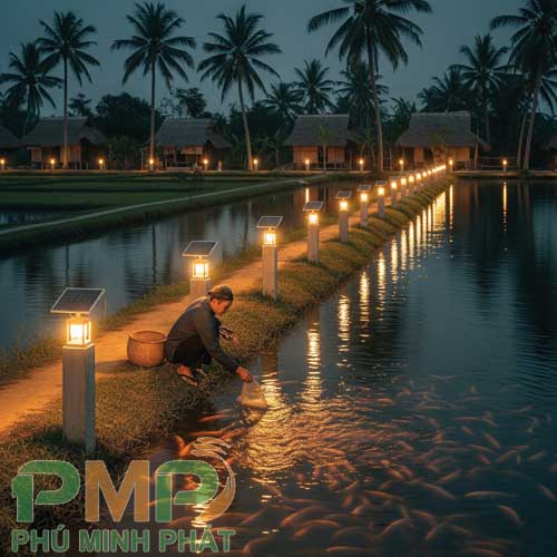 Lắp đặt đèn năng lượng mặt trời cho ao hồ Lắp đặt đèn năng lượng mặt trời cho ao hồ