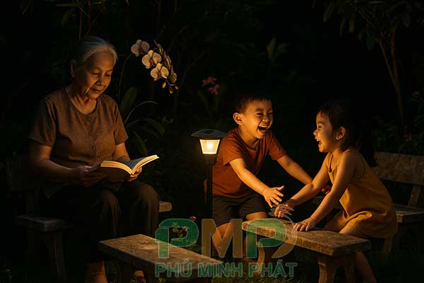 Lắp đặt đèn năng lượng mặt trời ở vùng quê