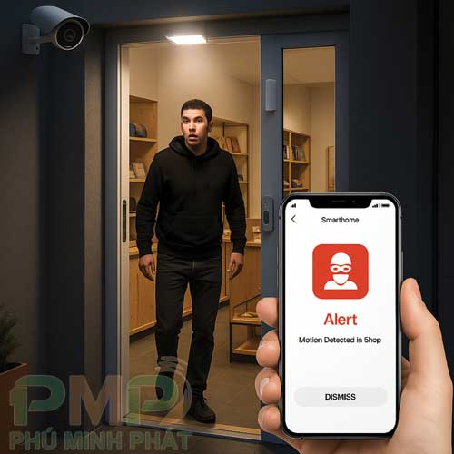 Lắp đặt Smarthome chống trộm cho cửa hàng nhỏ