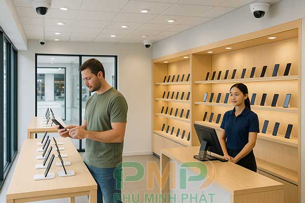 Lưu ý khi lắp đặt camera giám sát cho cửa hàng điện thoại