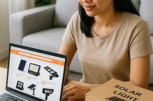 Mua đèn năng lượng mặt trời online trên mạng
