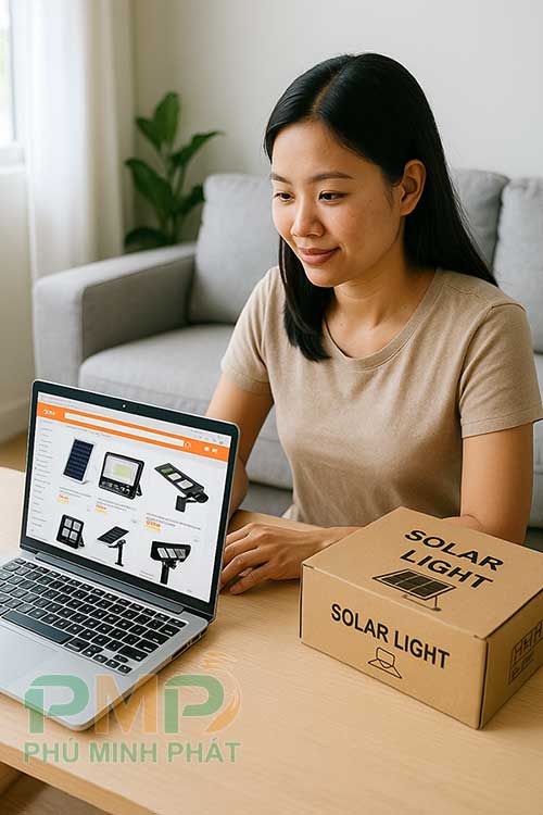 Mua đèn năng lượng mặt trời online Mua đèn năng lượng mặt trời online trên mạng