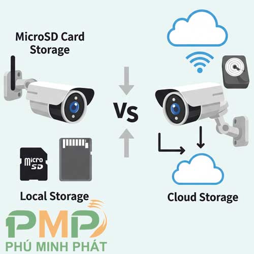 Nên dùng thẻ nhớ hay lưu trữ đám mây cho camera giám sát Nên dùng thẻ nhớ hay lưu trữ đám mây cho camera giám sát