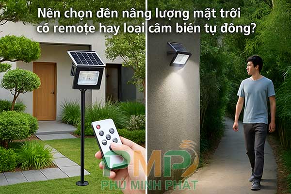 Chọn đèn năng lượng mặt trời có remote hay cảm biến chuyển động Chọn đèn năng lượng mặt trời có remote hay cảm biến chuyển động