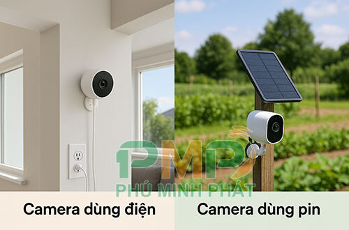 So sánh camera dùng điện và camera dùng pin