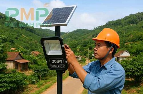 Lắp đặt đèn năng lượng mặt trời huyện Đạ Hoai Lâm Đồng