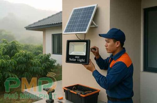 Lắp đặt đèn năng lượng mặt trời tại Ninh Gia, Đức Trọng, Lâm Đồng