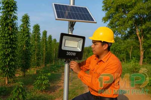 Lắp đặt đèn năng lượng mặt trời xã Đạ Tẻh 2 Lâm Đồng