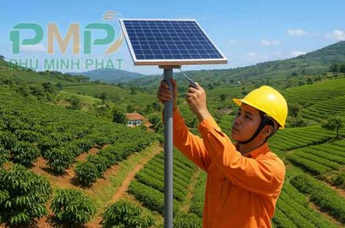 Lắp đặt đèn năng lượng mặt trời xã Bảo Lâm 5 Lâm Đồng