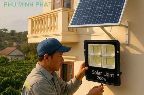 Lắp đặt đèn năng lượng mặt trời xã Bảo Thuận Di Linh Lâm Đồng