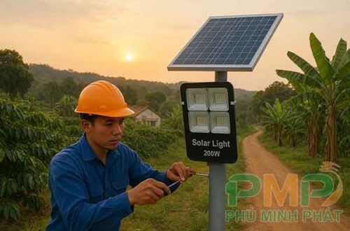 lắp đặt đèn năng lượng mặt trời xã Đam Rông 2 Lâm Đồng