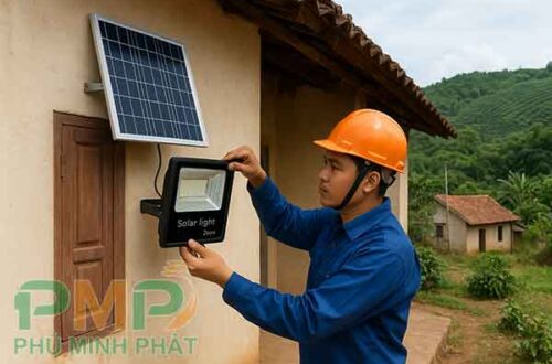 Lắp đặt đèn năng lượng mặt trời xã Đinh Văn, Lâm Hà, Lâm Đồng