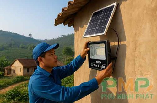 Lắp đặt đèn năng lượng mặt trời xã Nam Ban, Lâm Hà, Lâm Đồng