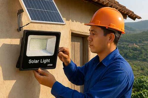 Lắp đặt đèn năng lượng mặt trời xã Nam Hà, Lâm Hà, Lâm Đồng