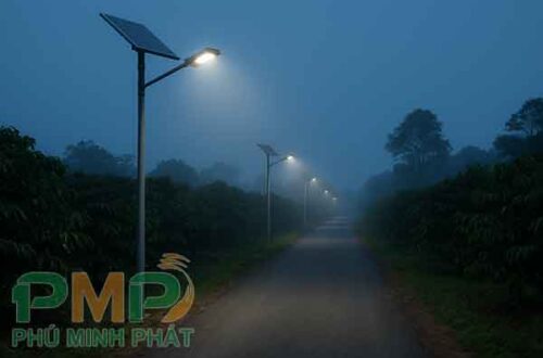 Lắp đặt đèn năng lượng mặt trời xã Phúc Thọ, Lâm Hà, Lâm Đồng