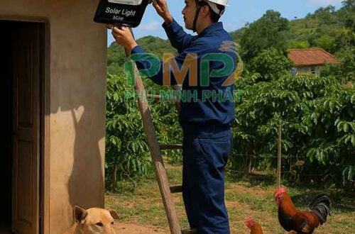 Lắp đặt đèn năng lượng mặt trời xã Tà Năng, Đức Trọng, Lâm Đồng