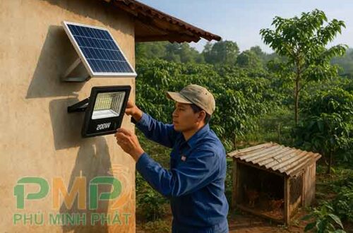 Lắp đặt đèn năng lượng mặt trời xã Tân Hội, Đức Trọng, Lâm Đồng