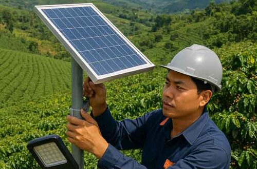 Lắp đèn năng lượng mặt trời thành phố Bảo Lộc Lâm Đồng