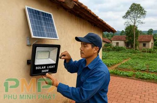 Lắp đèn năng lượng mặt trời xã Đơn Dương Lâm Đồng