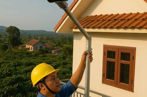 Lắp đèn năng lượng mặt trời xã Hòa Bắc Di Linh Lâm Đồng