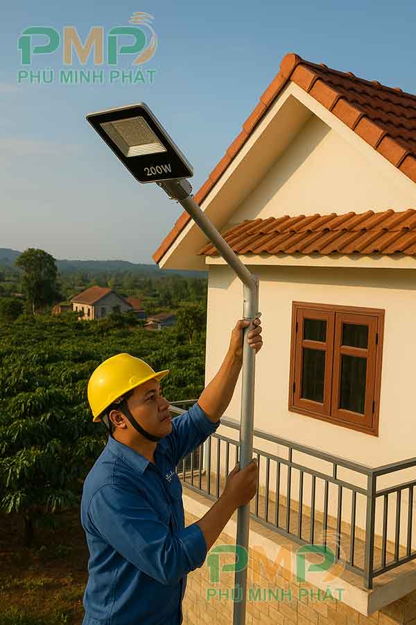 Lắp đèn năng lượng mặt trời xã Hòa Bắc Di Linh Lâm Đồng