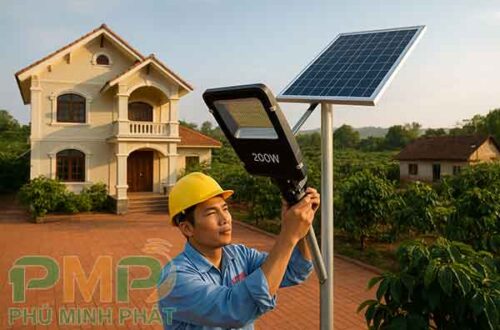 Lắp đèn năng lượng mặt trời xã Sơn Điền, Di Linh, Lâm Đồng