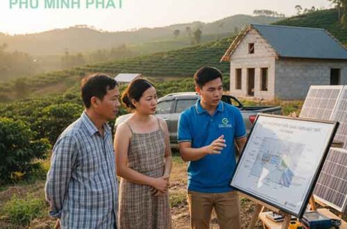 Tư vấn khách hàng lắp đặt điện năng lượng mặt trời